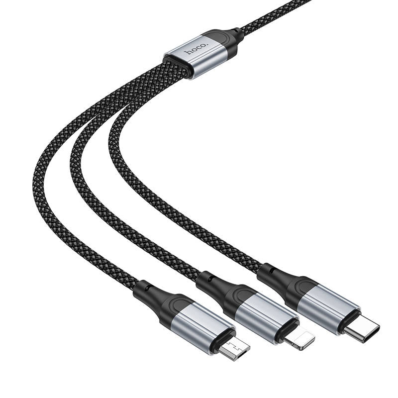 HOCO 3 IN 1 MULTY CHARGING CABLE (TYPE-C+iP+MICRO)