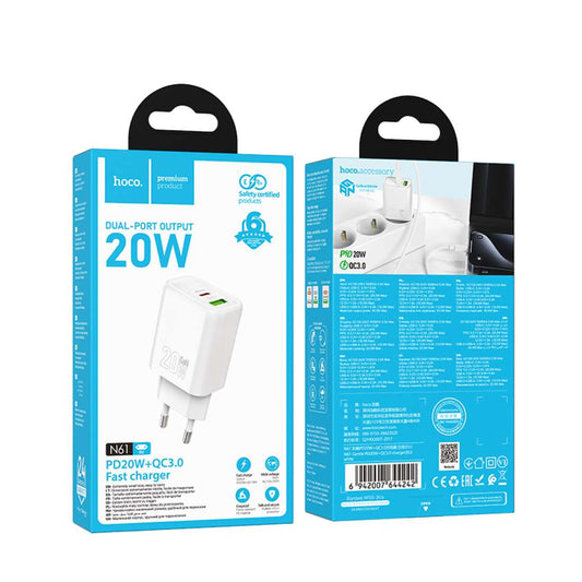 Hoco Dual-Port Output (Adapter & Fast Charger) 20W